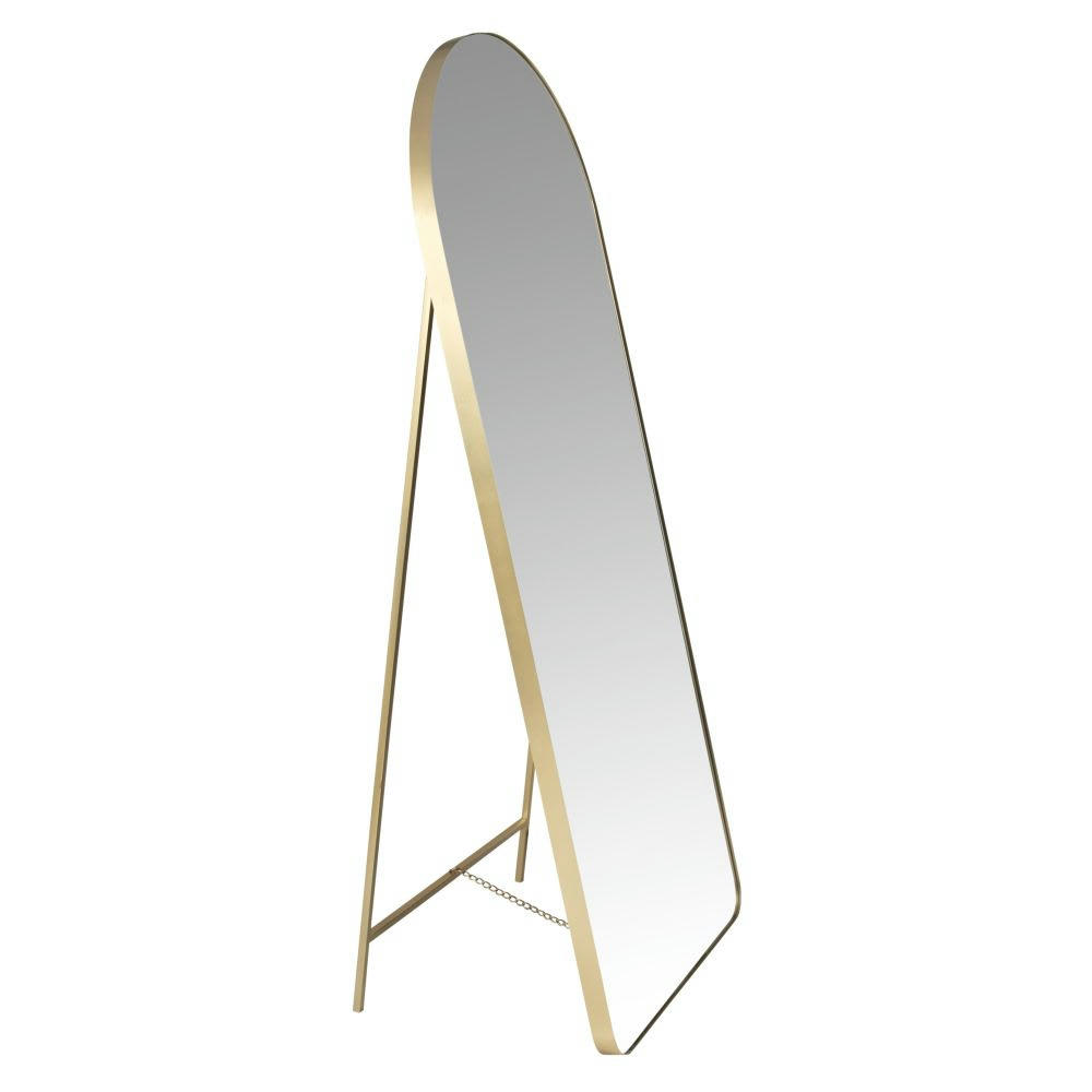 LISA - Grand miroir arche en métal doré 60x150