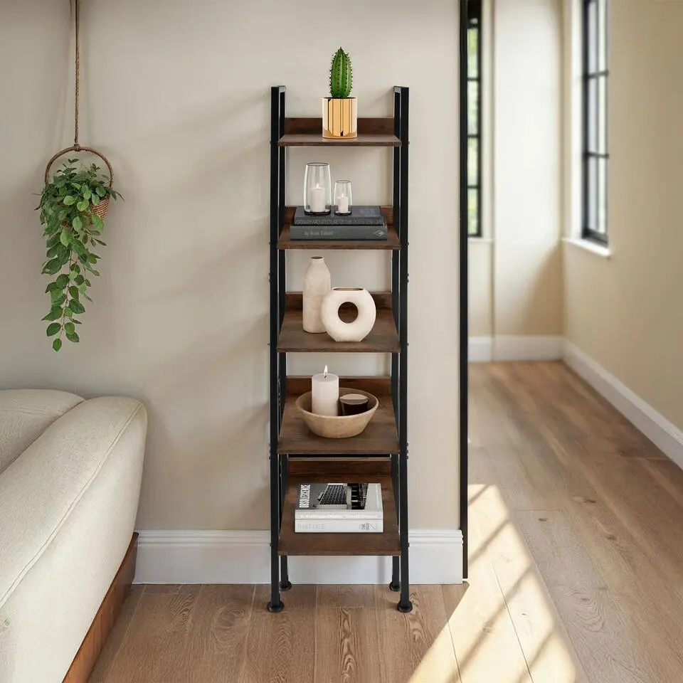 tectake Wandrek, Industrieel Hout Donker, Rustiek