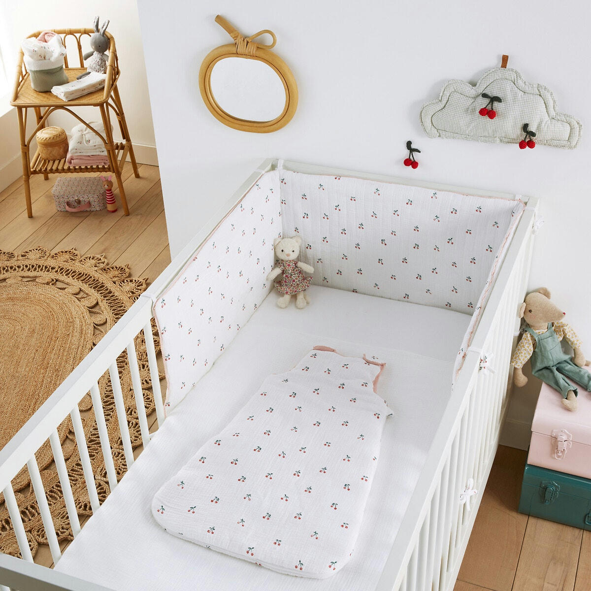 Tour de lit gaze de coton