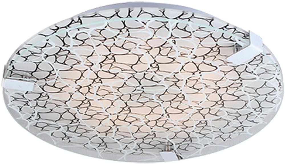 Plafonchromowany czarny okrągły 31cm FIERA 2xE27x40W IP20 Candellux
