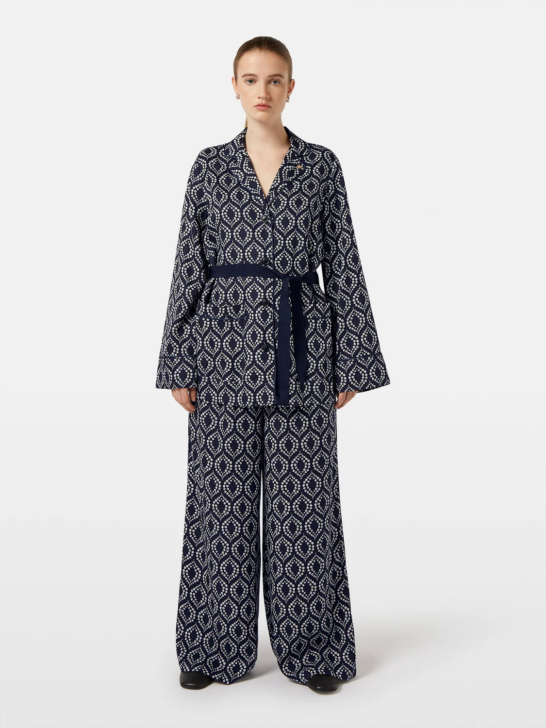 Geometric Printed Pyjama Blazer