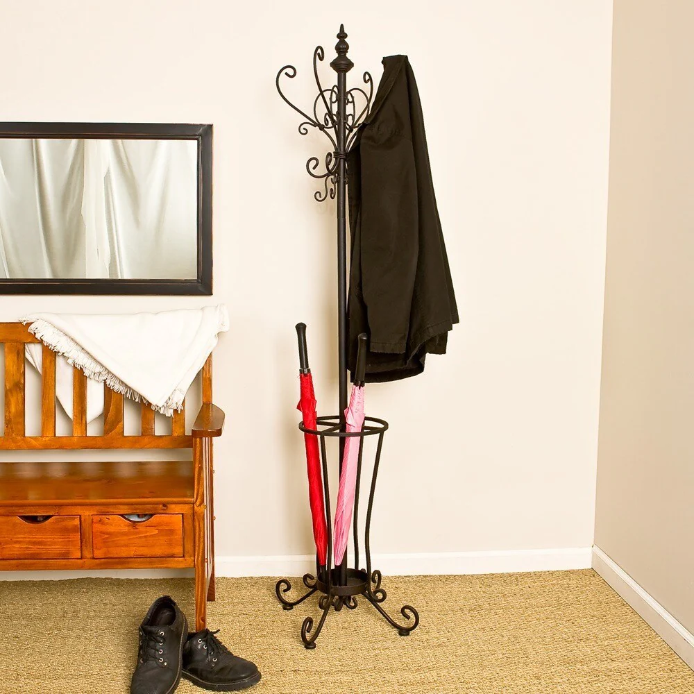 Gracewood Hollow Salinger Metal Scroll Hall Tree