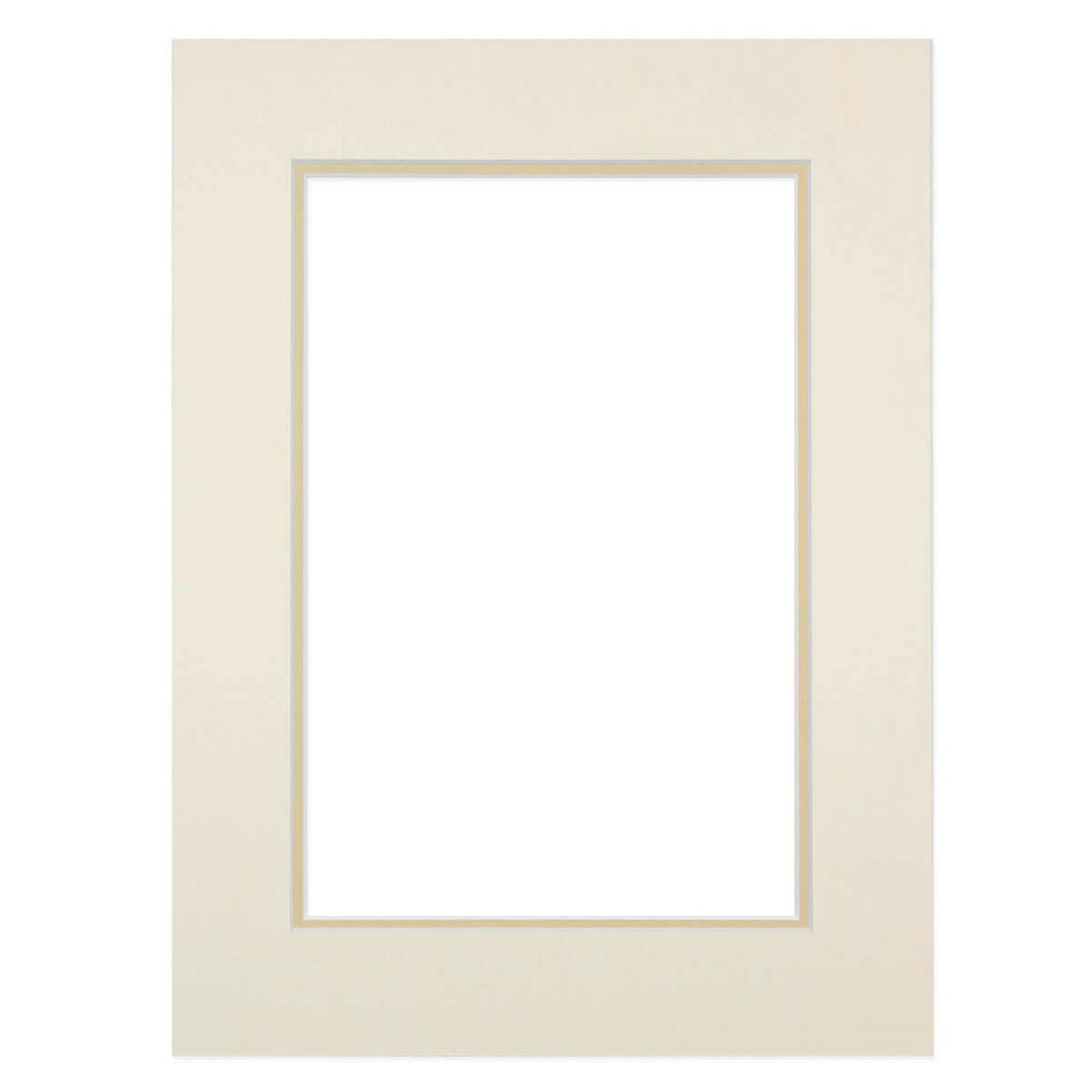 PASSE-PARTOUT DOUBLE - Passe-partout Double beige 24x30 cm ouverture 15x20 cm carton