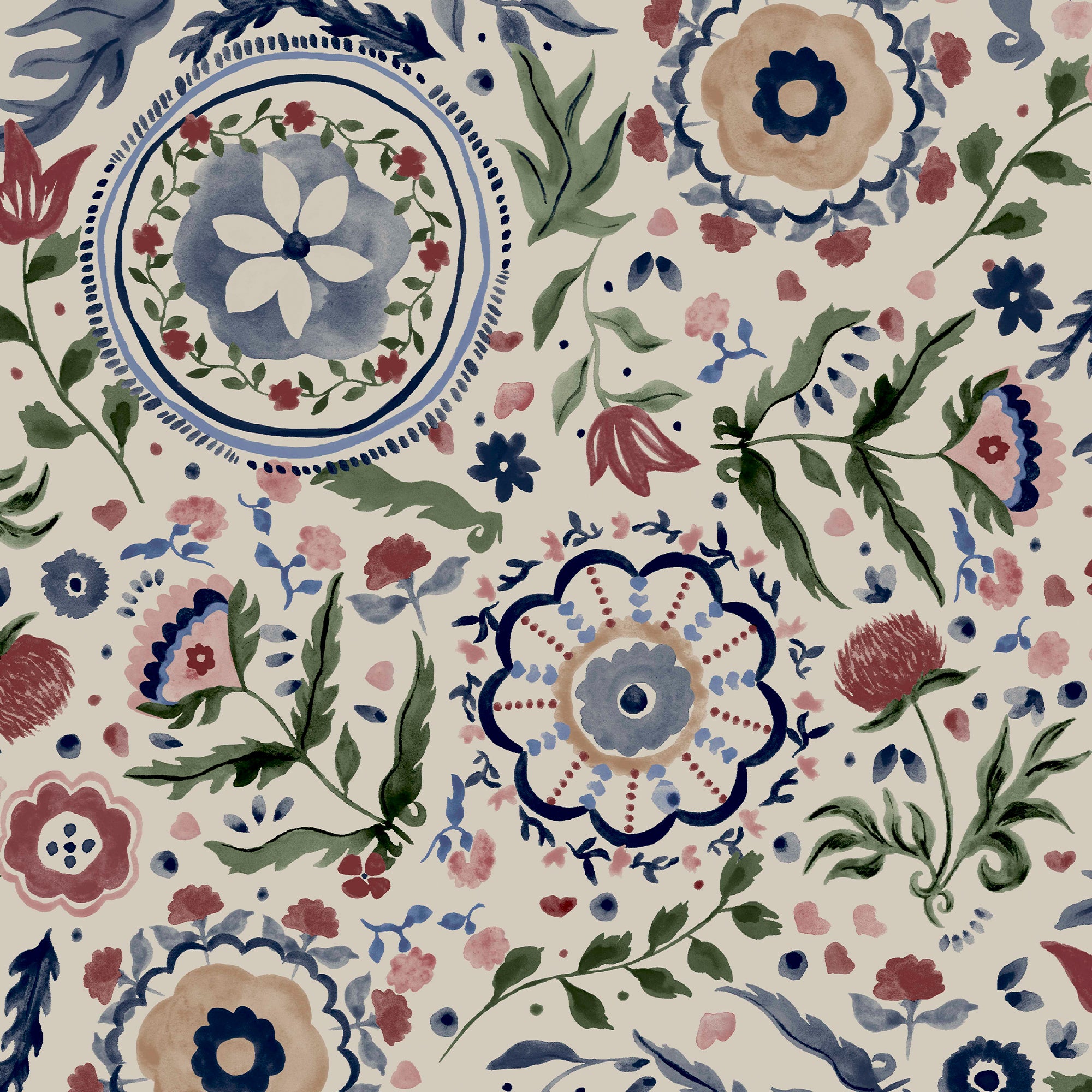 Joules Vliesbehang - Festival Flowers Antique White - 1005x52