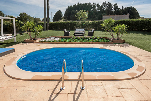 Bache été à bulles pour piscines enterrées ovales 7X3.2m Gre