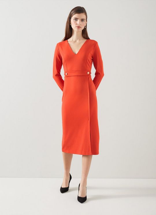 Sarah OrangeBlend Dress with LENZING? ECOVERO? viscose