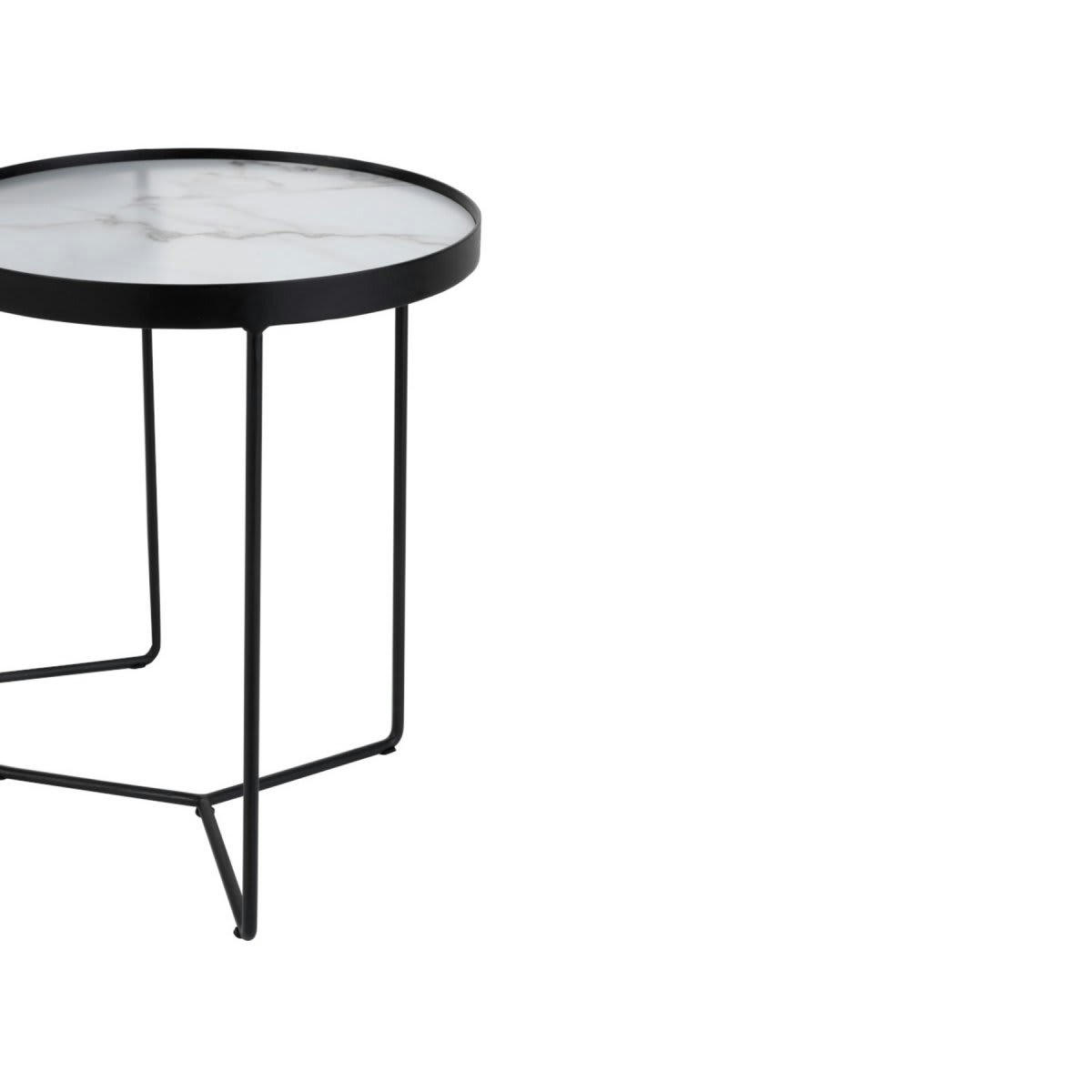VALENTINO - Lot de 2 tables gigognes rondes