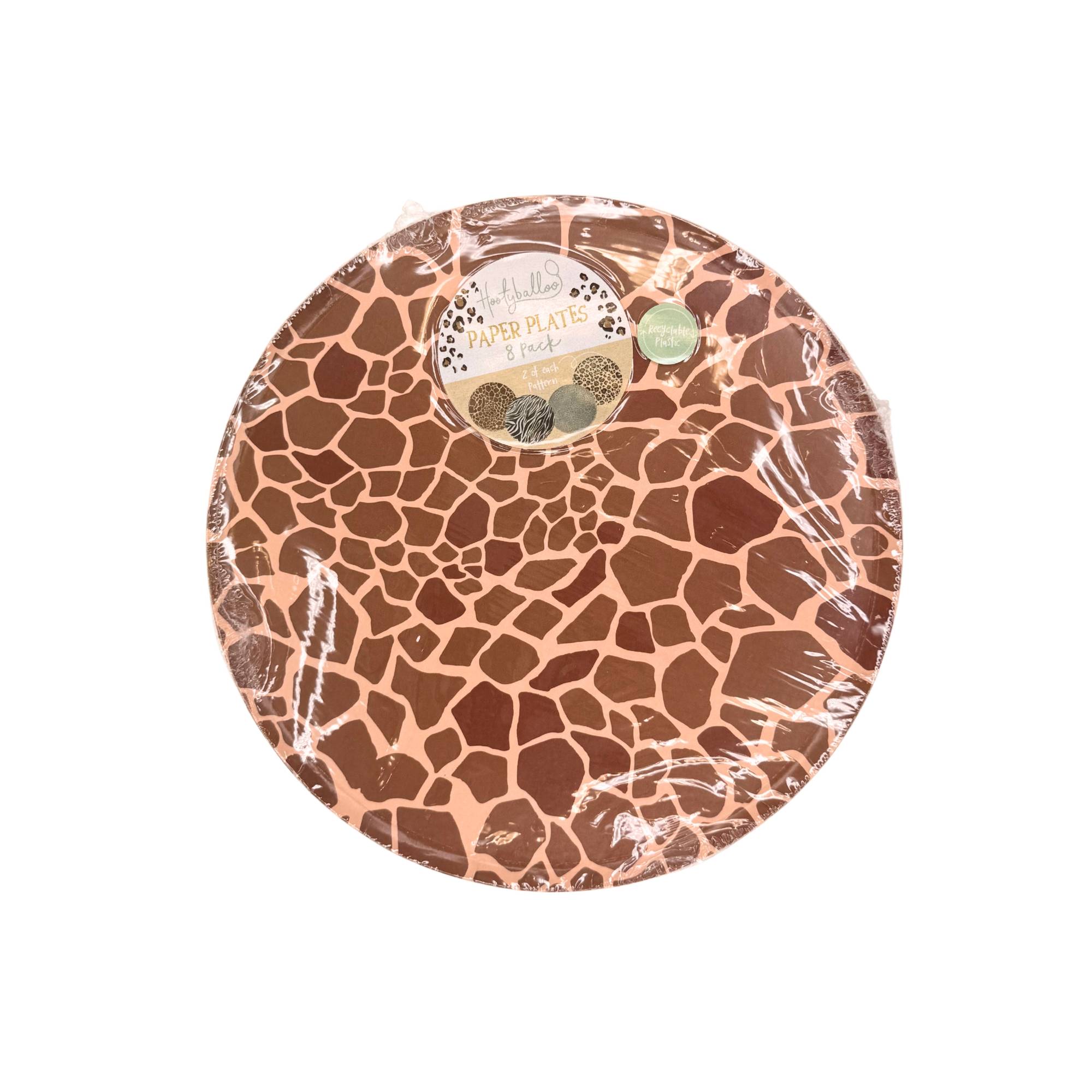 Safari Animal Print Plates 8 Pack