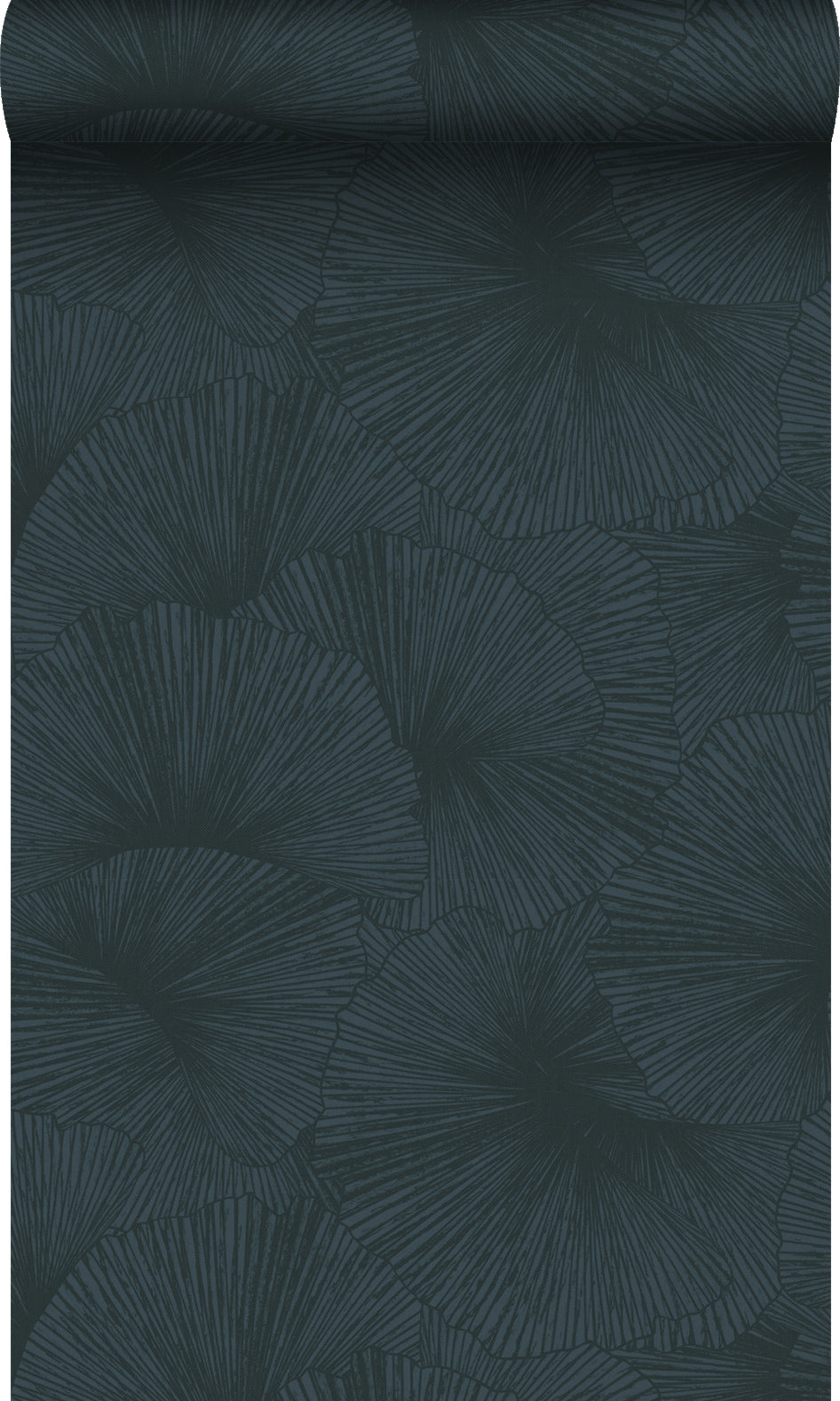 Origin Wallcoverings behang 3D-motief bladeren donkerblauw - 50 x 900 cm - 348012