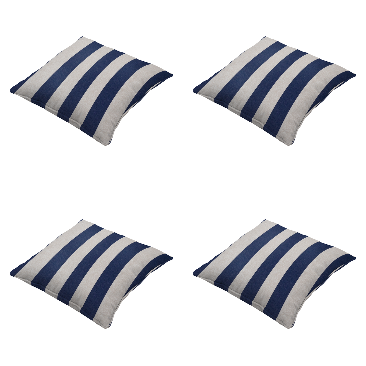 Madison sierkussen Amora - blauw - 50x50x10cm - set van 4