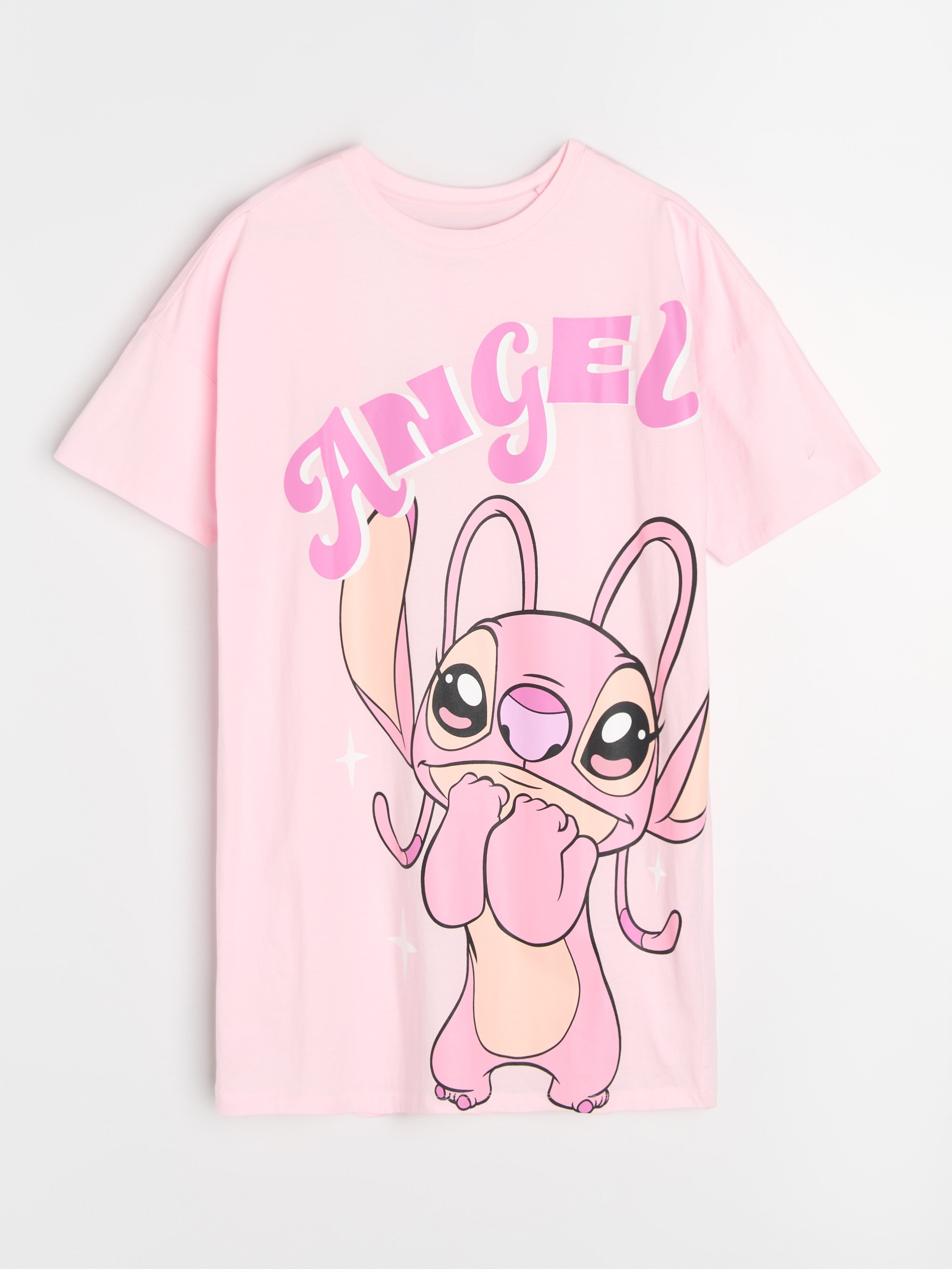 Bawełniana koszula nocna z nadrukiem Lilo & Stitch