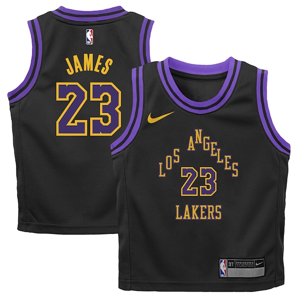 LeBron James Los Angeles Lakers Nike Preschool  2023/24 Swingman Replica Jersey - City Edition - Black
