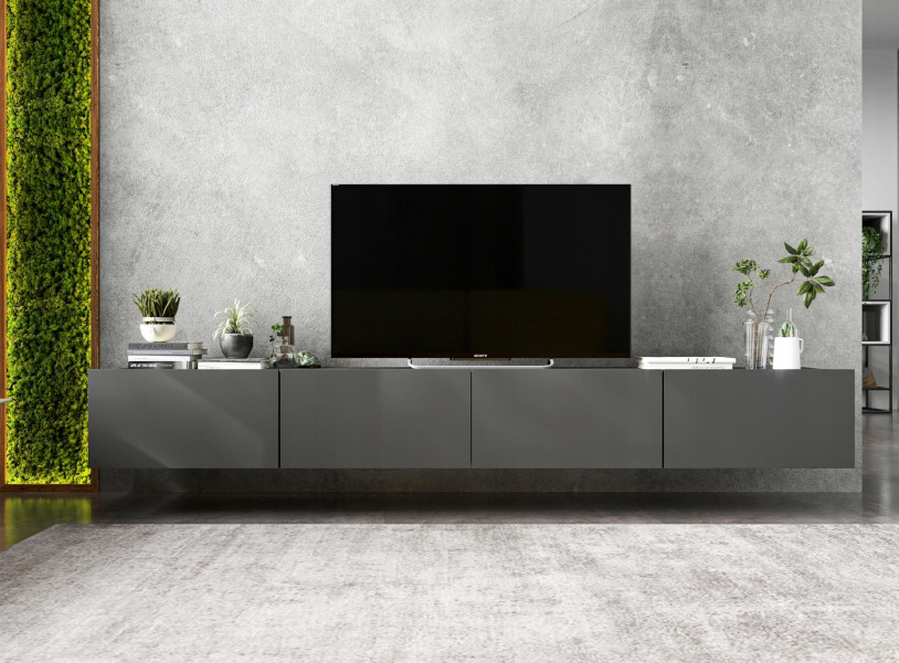 Szafka RTV Loft wisząca grafit komoda RTV Loft 240