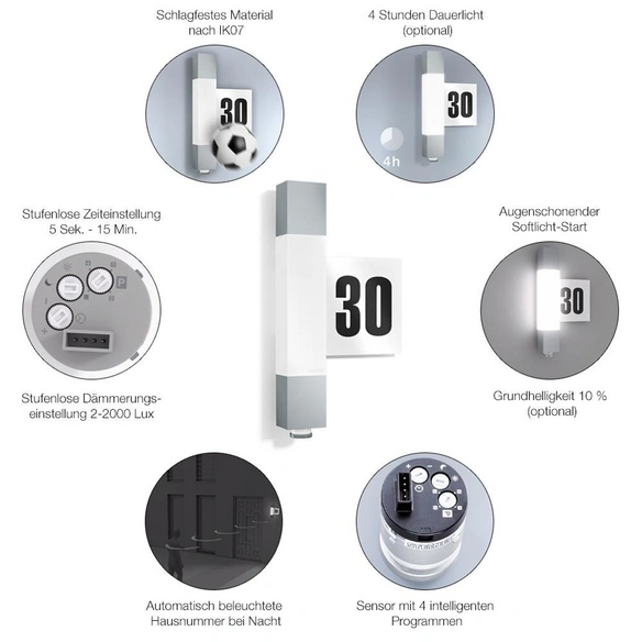 Wandaußenleuchte »L 630 LED«, 8,2 W, inkl. Bewegungsmelder