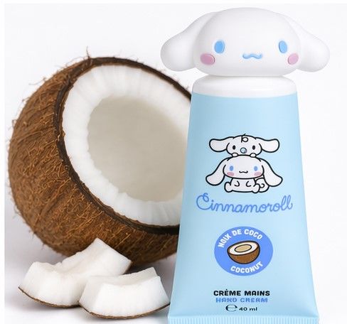 Hello Kitty Cinnamoroll Hand Cream Coconut Scented With 3D Cap