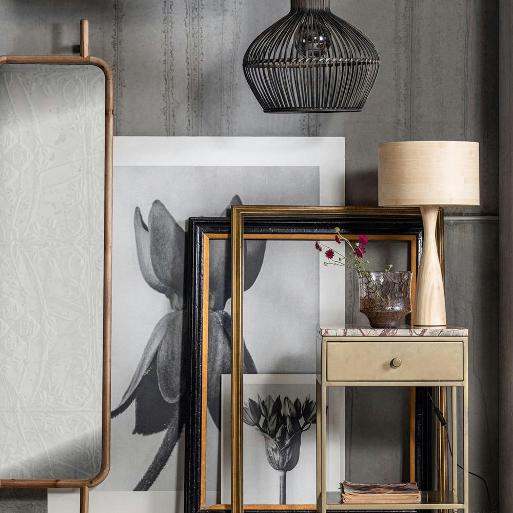 LUNAR - Lampe à poser en bois naturel