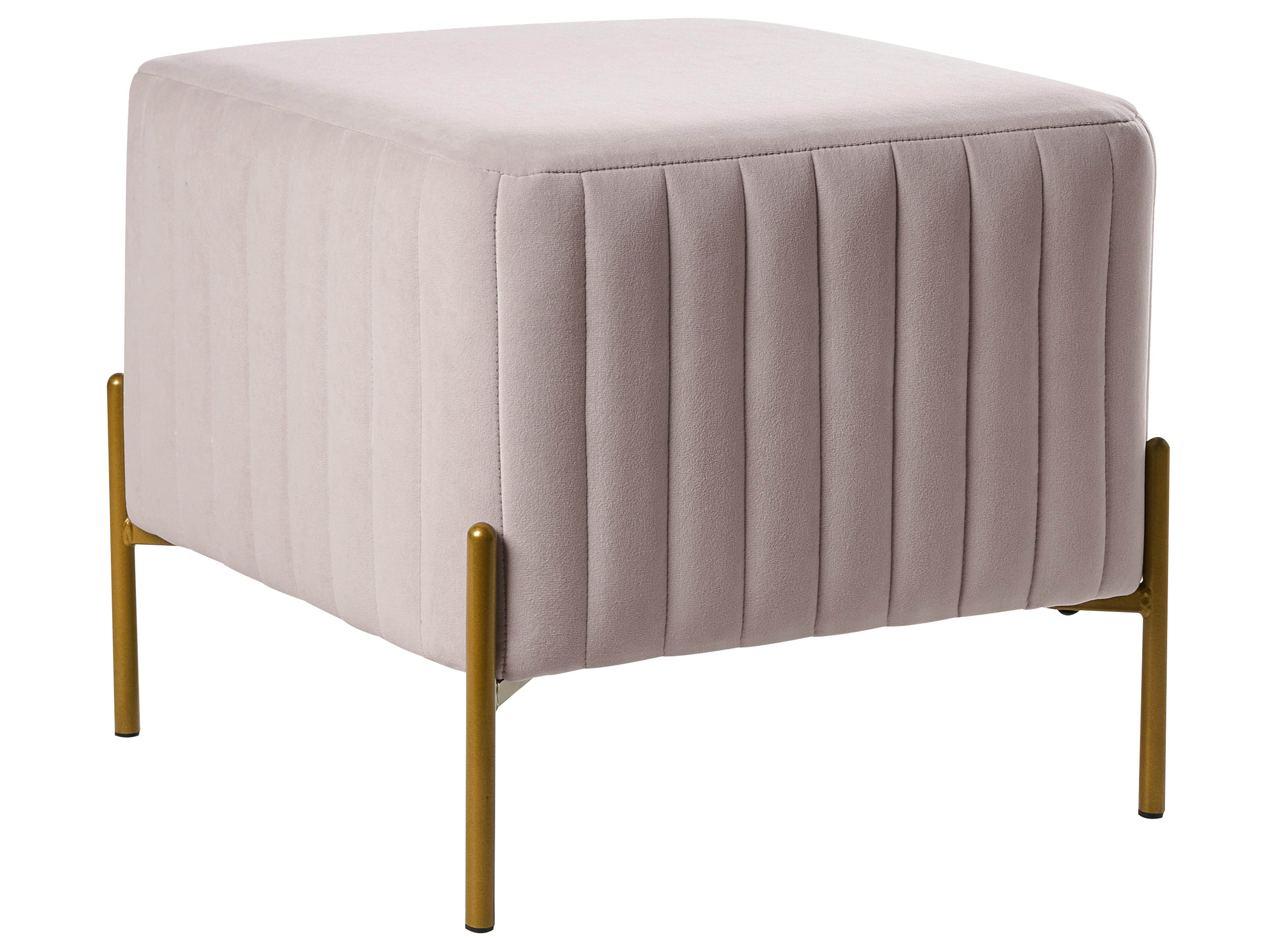 Footstool UTAH Velvet Taupe
