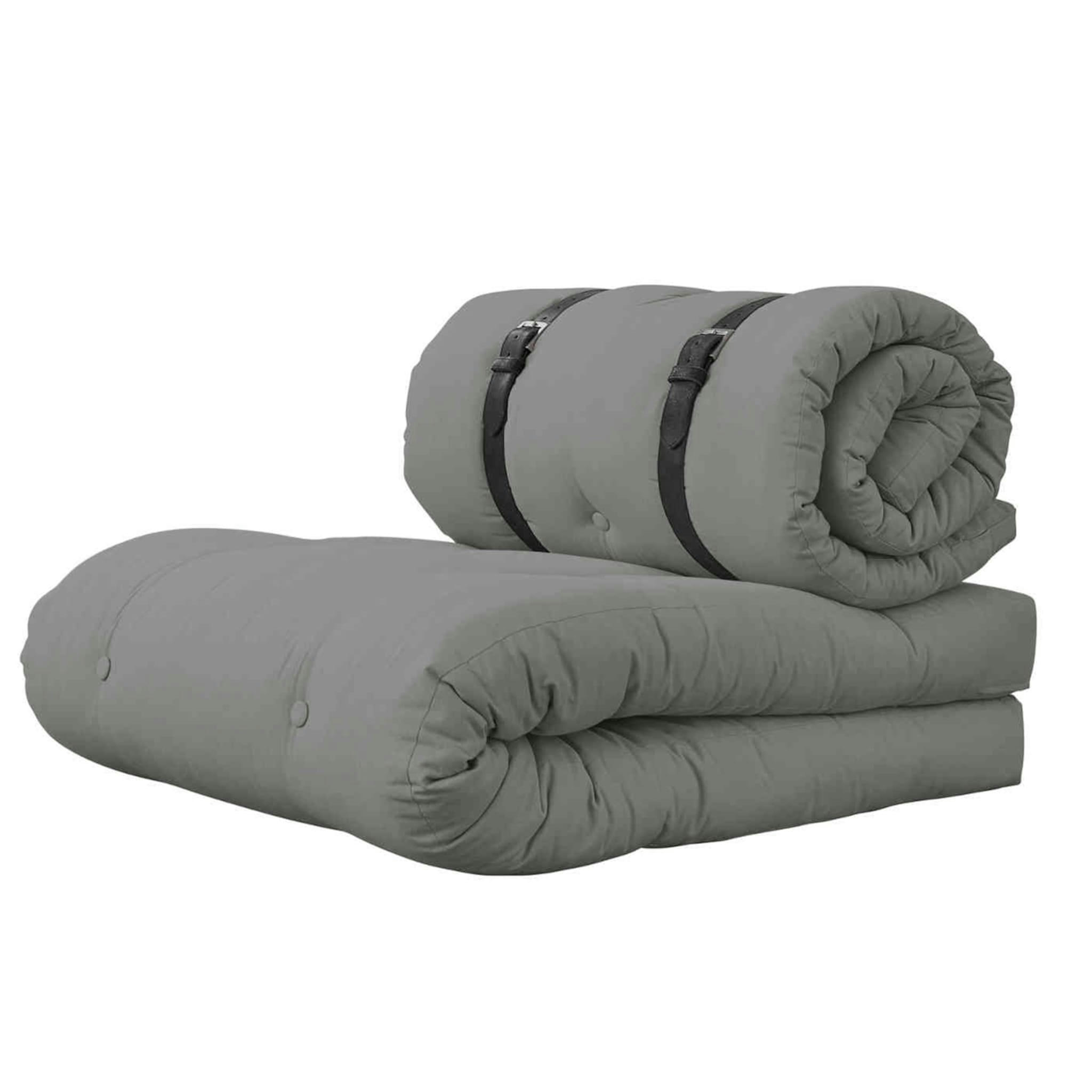 - Matelas futon pouf 2 en 1 gris 70x200