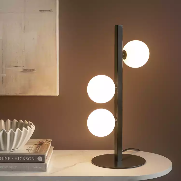 Habitat Archive Misil Metal Table Lamp - Black & Opal