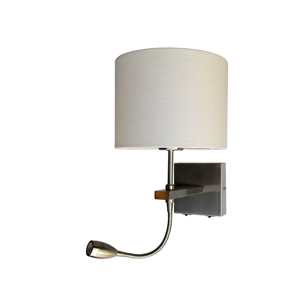 Artdelight wandlamp Quad - 2 lichts - 25 x 55  cm - mat chroom