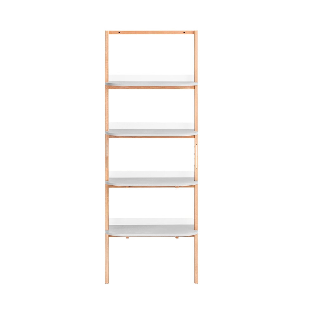 SoBuy Regał na książki z 4 półkami Jasnoszary 65x38x170cm HSTR02-HG