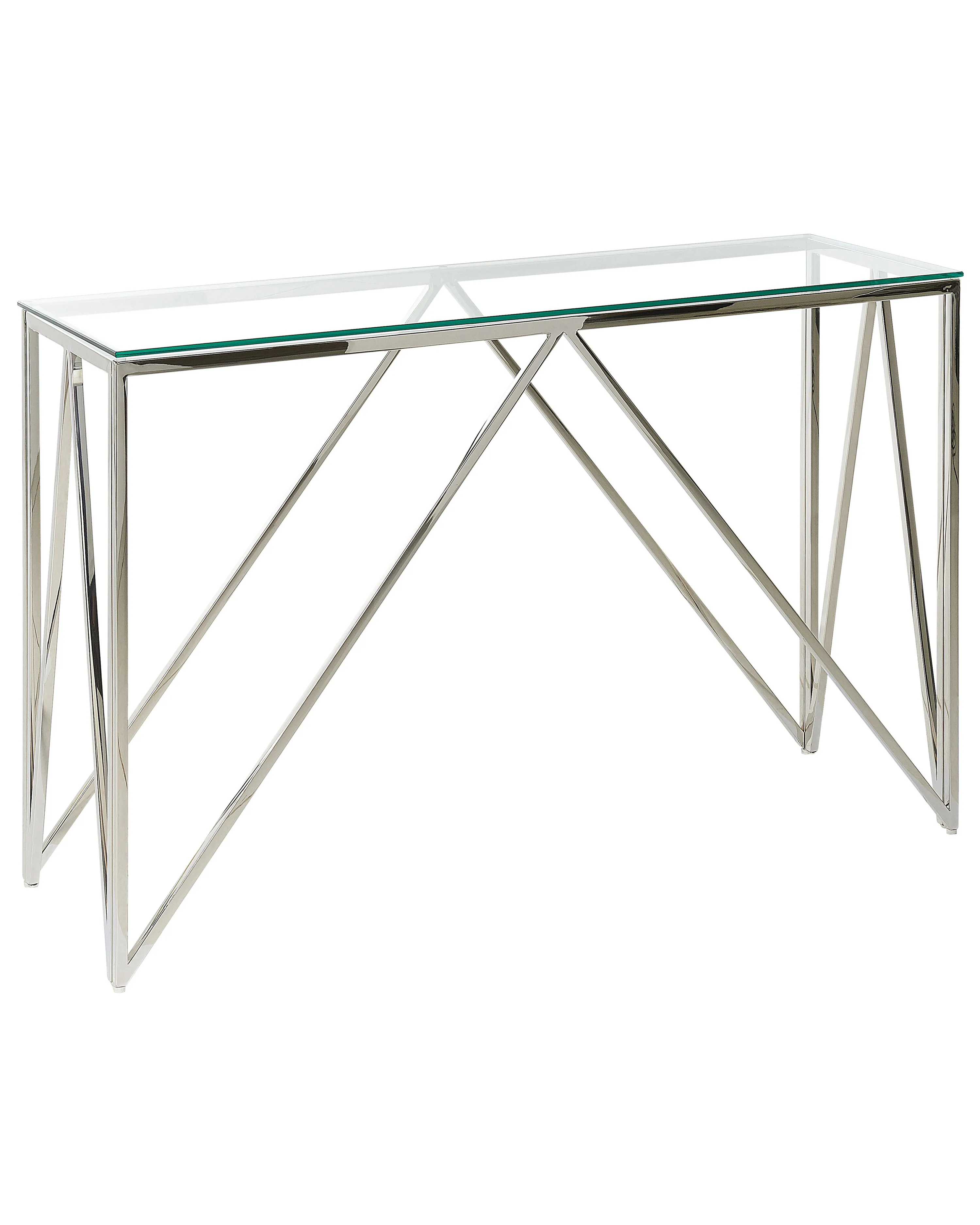Console Table WESO Tempered Glass Silver