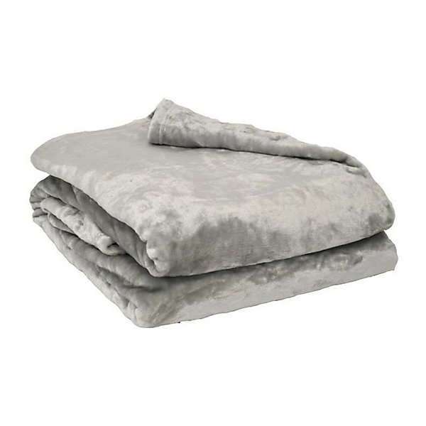 Couverture microflanelle 180x220 cm perle
