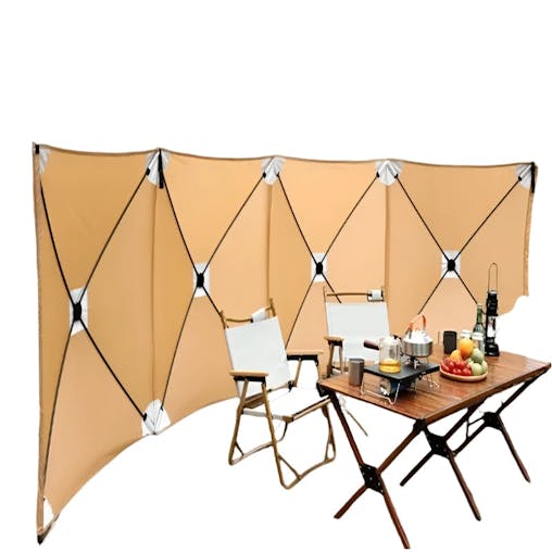 NNEOBA Camping Windscreen Tent Folding Windproof Shield (Khaki)