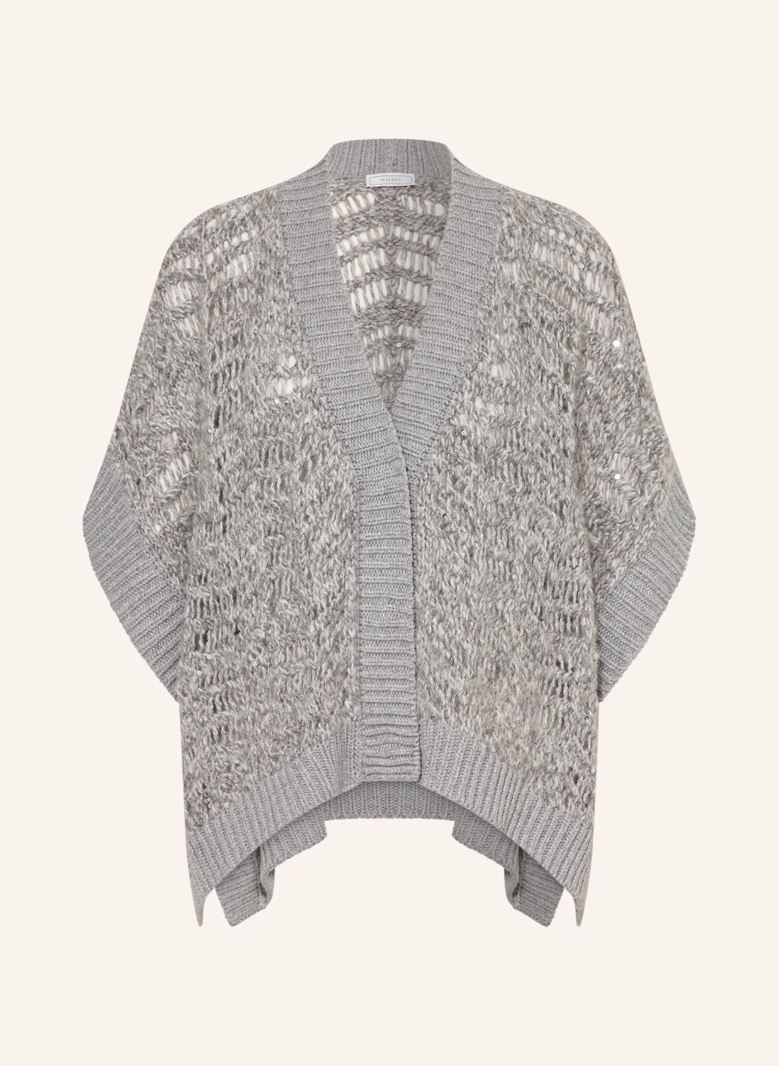 PESERICO Cape mit Alpaka und Pailletten