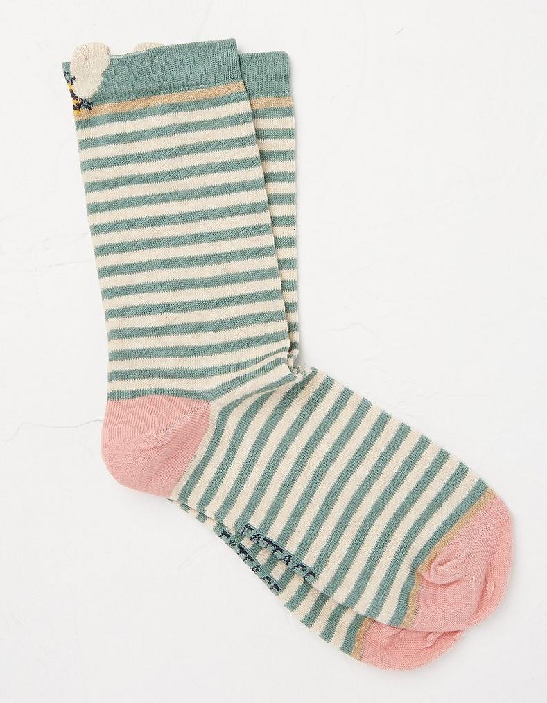 Striped Bee Trim Socks