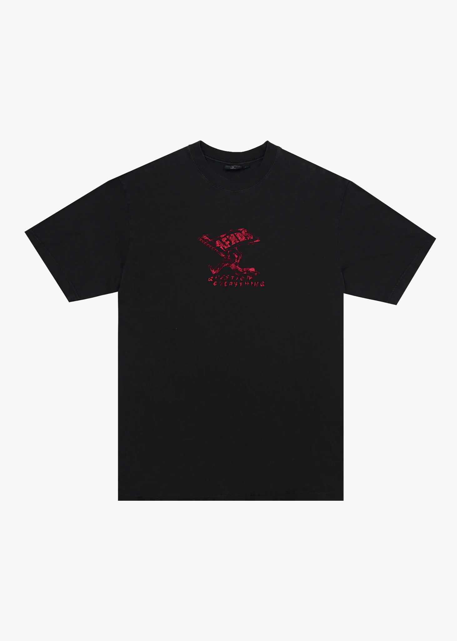 AFENDS Mens Flyin - Retro Tee - Stone Black