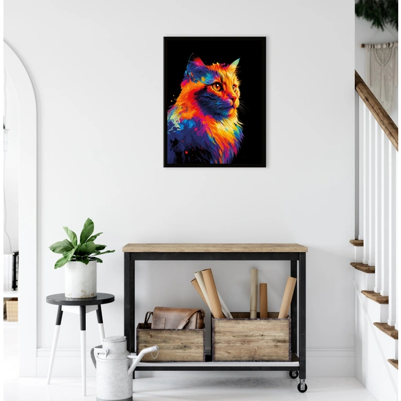 Gerahmtes Bild, ca. 40x50 cm, Motiv: 405939, Schwarz
