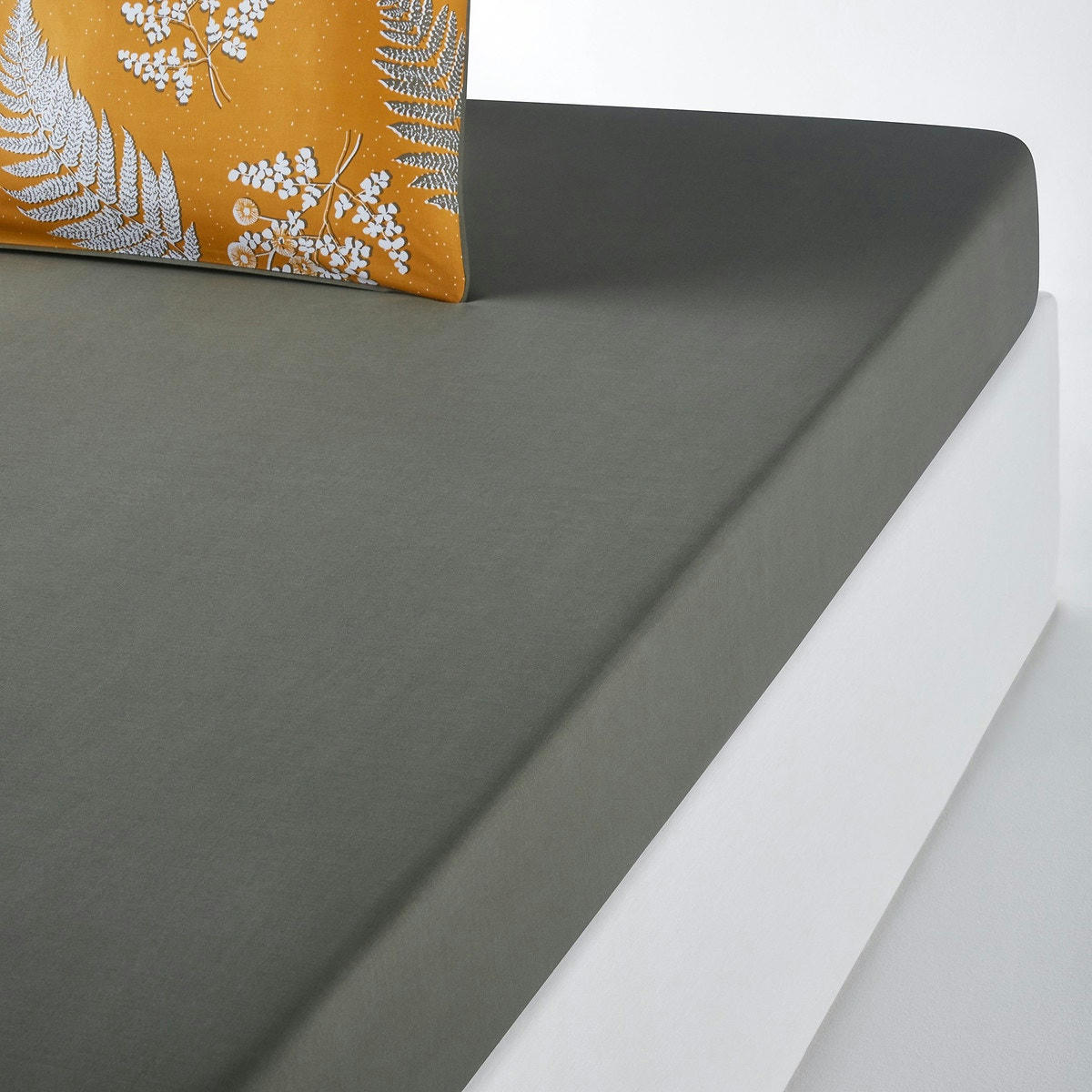 Drap housse percale de coton, Fougère