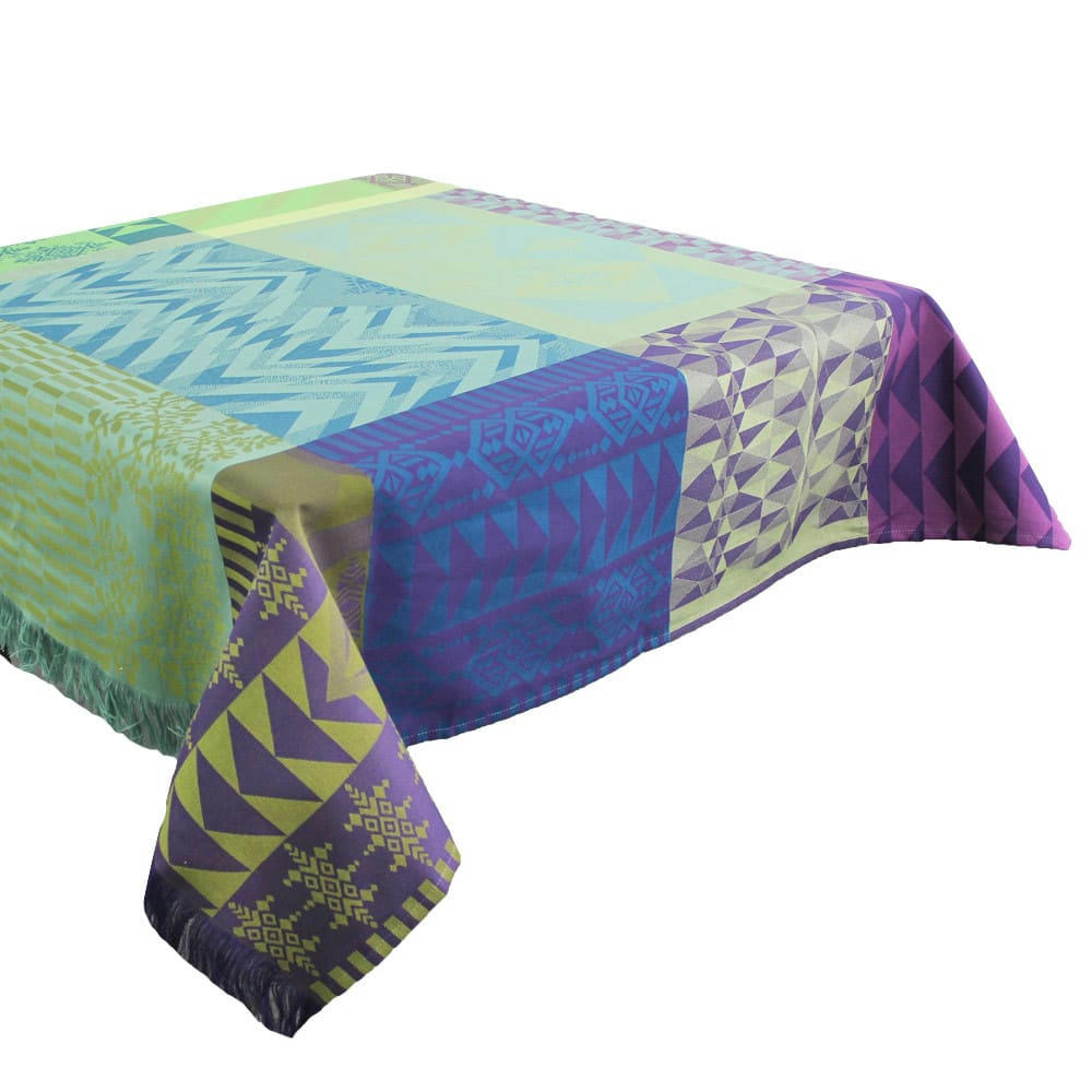 SANTA FE VERT - Nappe antitache déperlant pur coton vert 115X120