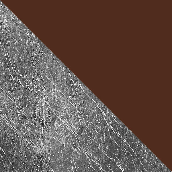 LUMICOM - PARIGINA Lampadaire, 1X E27, max 42W, métal, marron corten/feuille argent, D.30cm x H.165cm