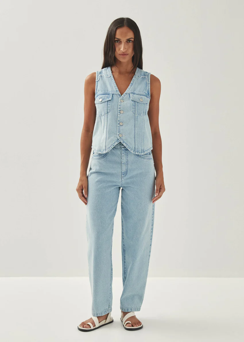 Manuela Light Blue Denim Vest