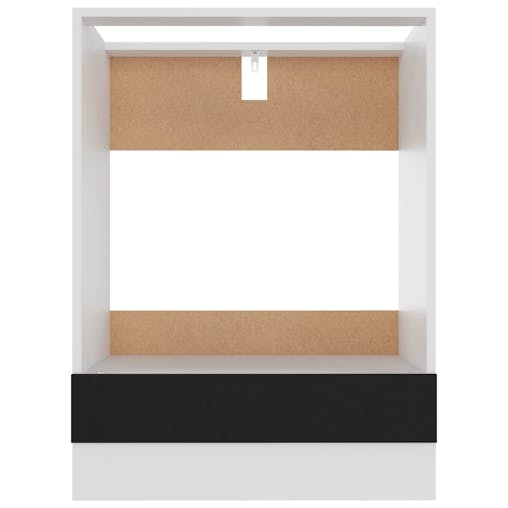 NNEVL Oven Cabinet Black 60x46x81.5 cm Chipboard
