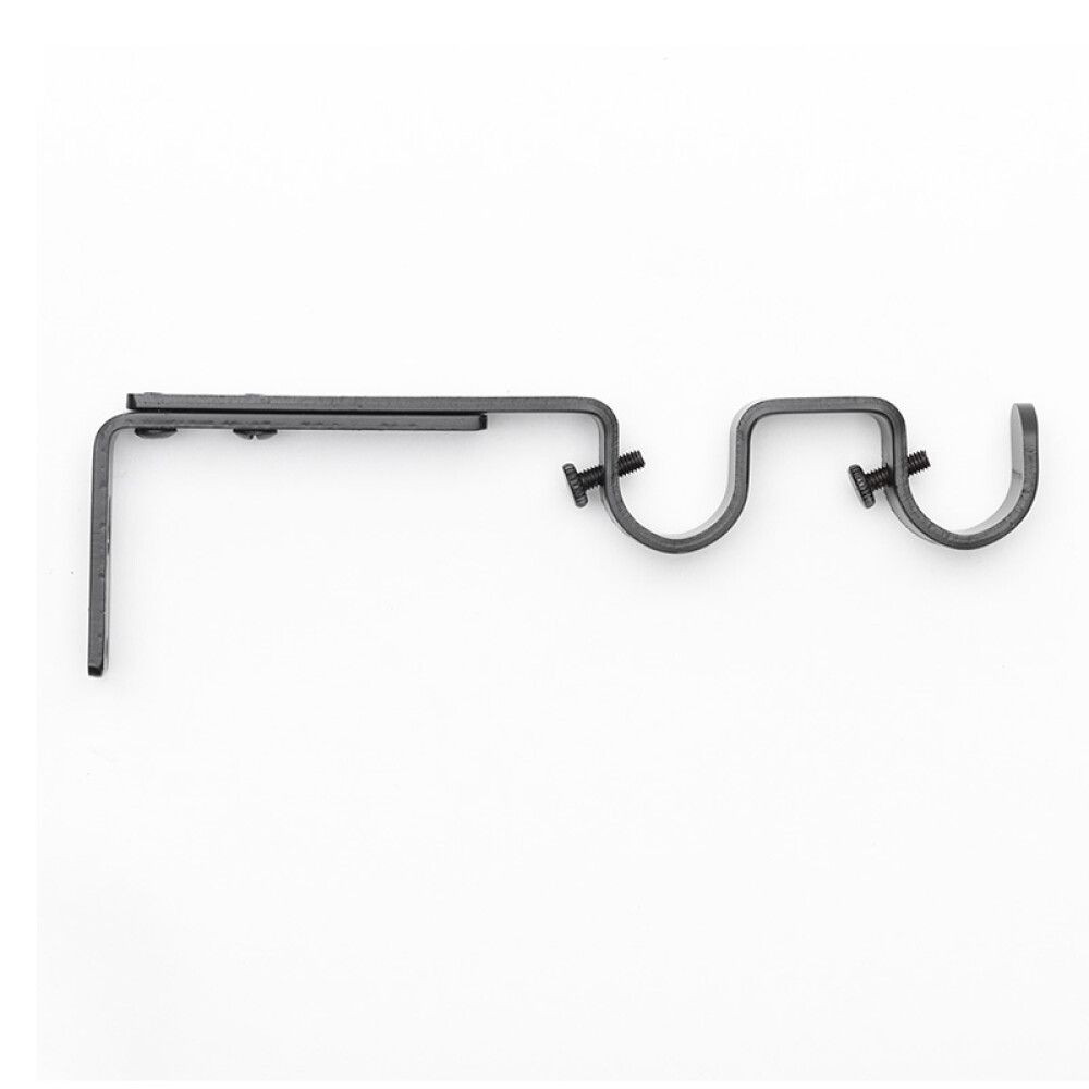 DOBBELHOLDER KIRSCH REGULERBAR 10-15CM SVART