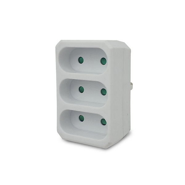 Multiprise 3 prises électriques frontales 3x6A