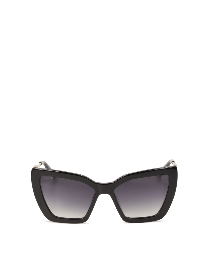 Glasses with decorated temples