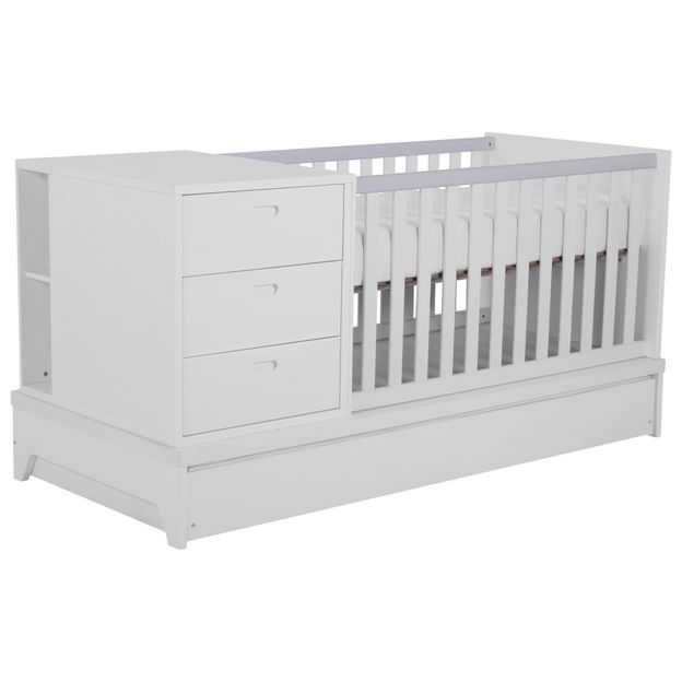 MOBY BERÇO 70 C/CÔMODA E CAMA AUXILIAR