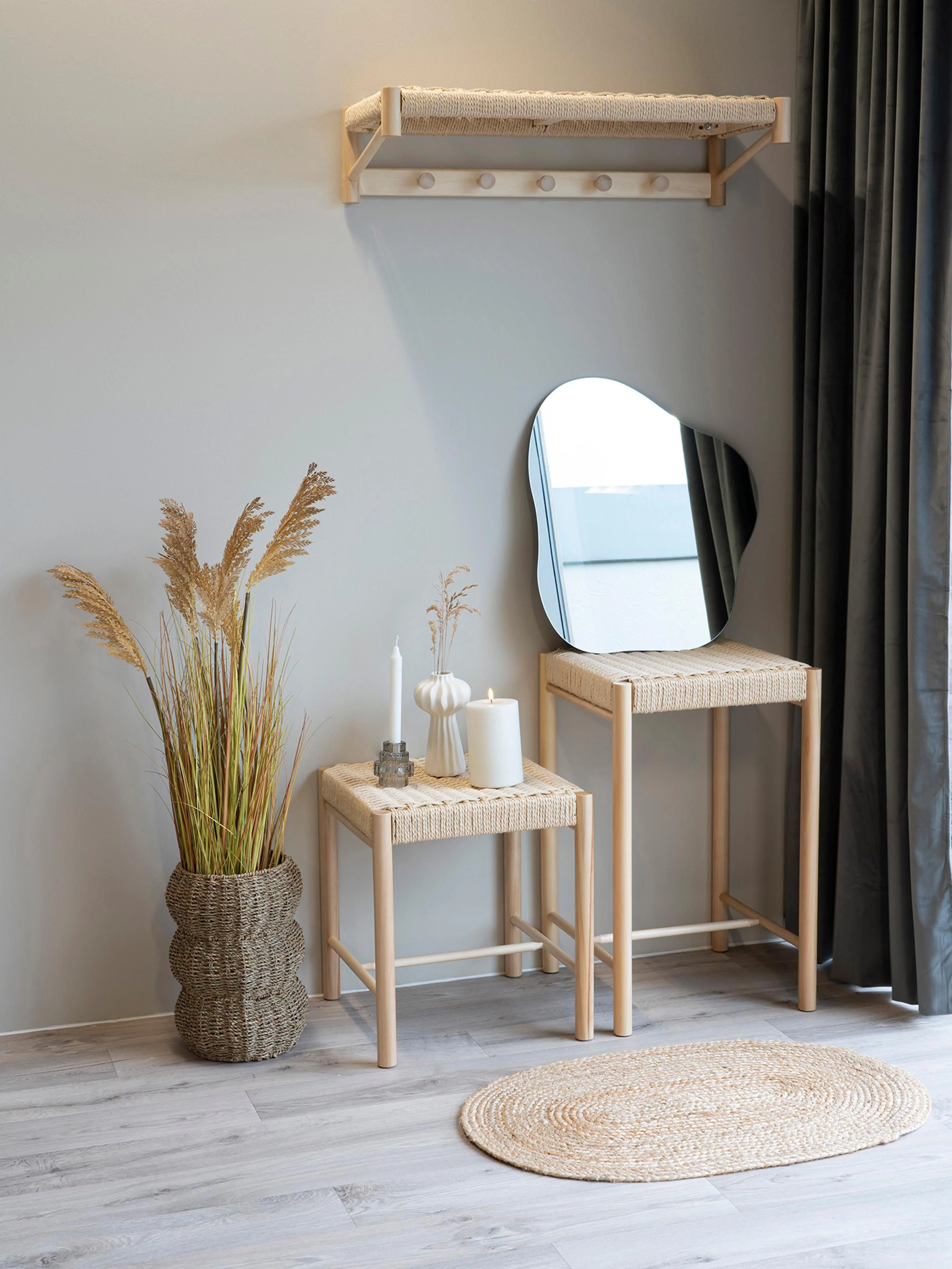 Hocker Abano aus Pappelholz