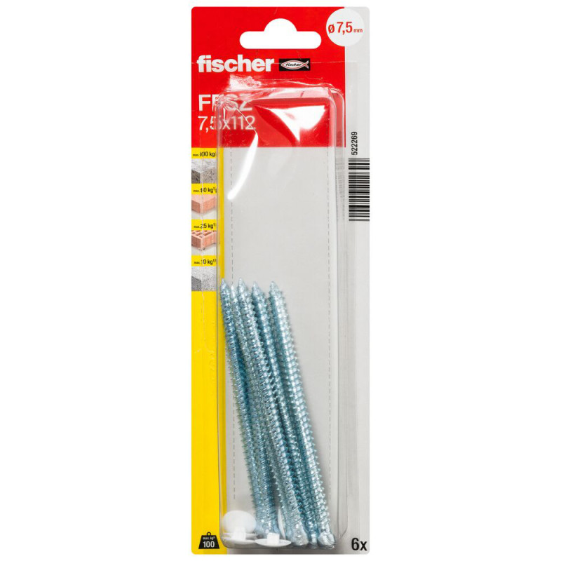 Vis de fixation pour cadres FFSZ 7,5 x 112 mm 100 pièces
