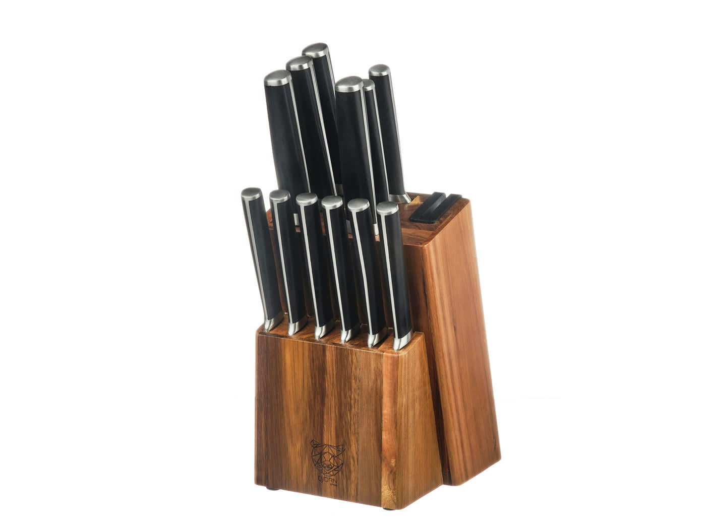 NUDE - Lot de 14 couteaux en inox noir