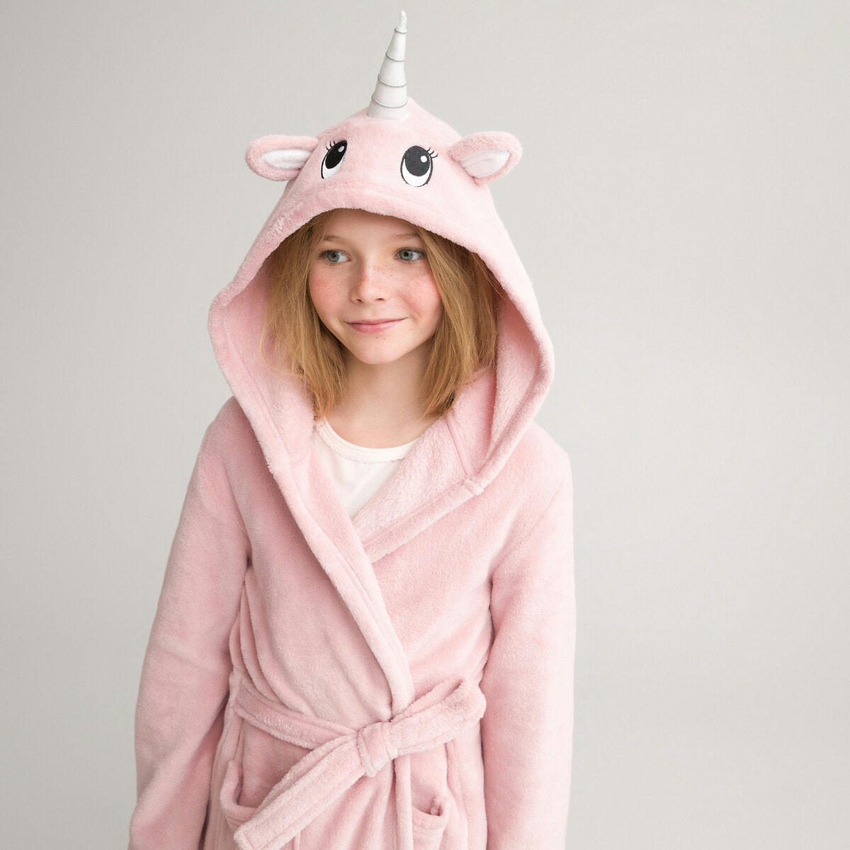 Robe de chambre à capuche licorne en polaire douce