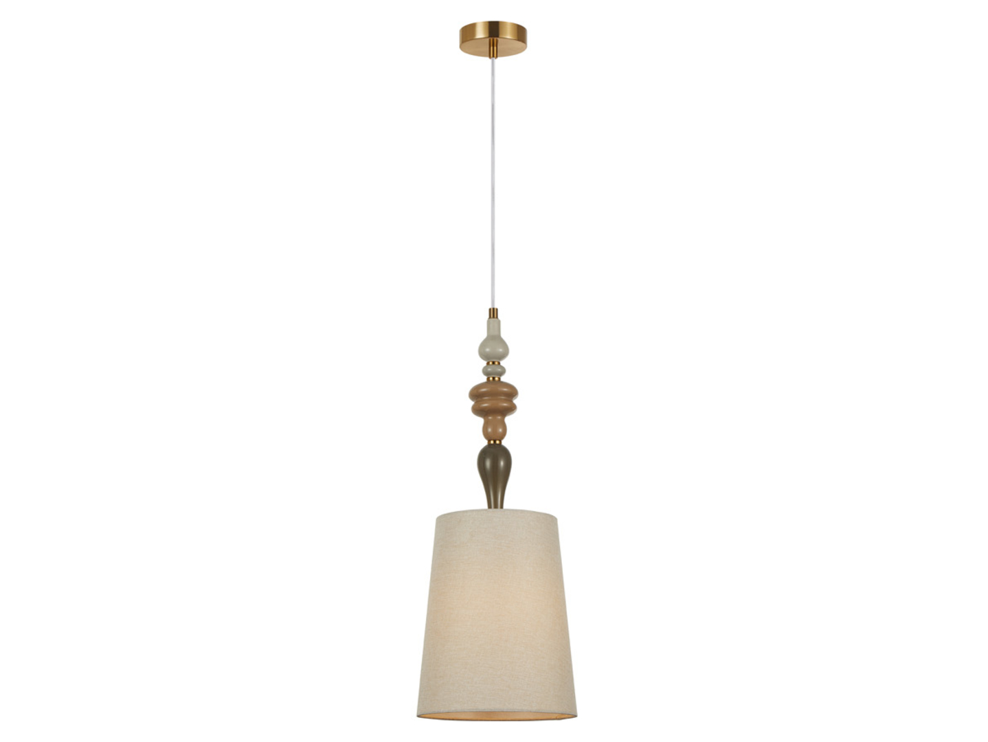 Lampa wisząca Moren 157 cm metalowa beżowa