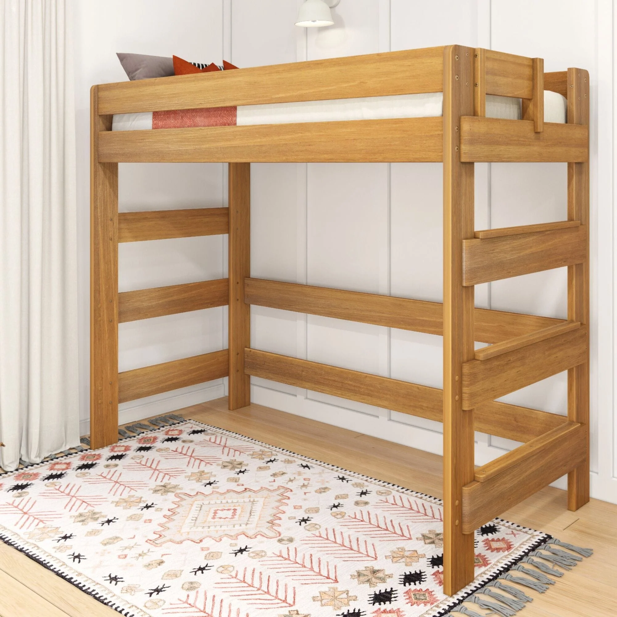 Max and Lily Farmhouse Twin-Size High Loft Bed