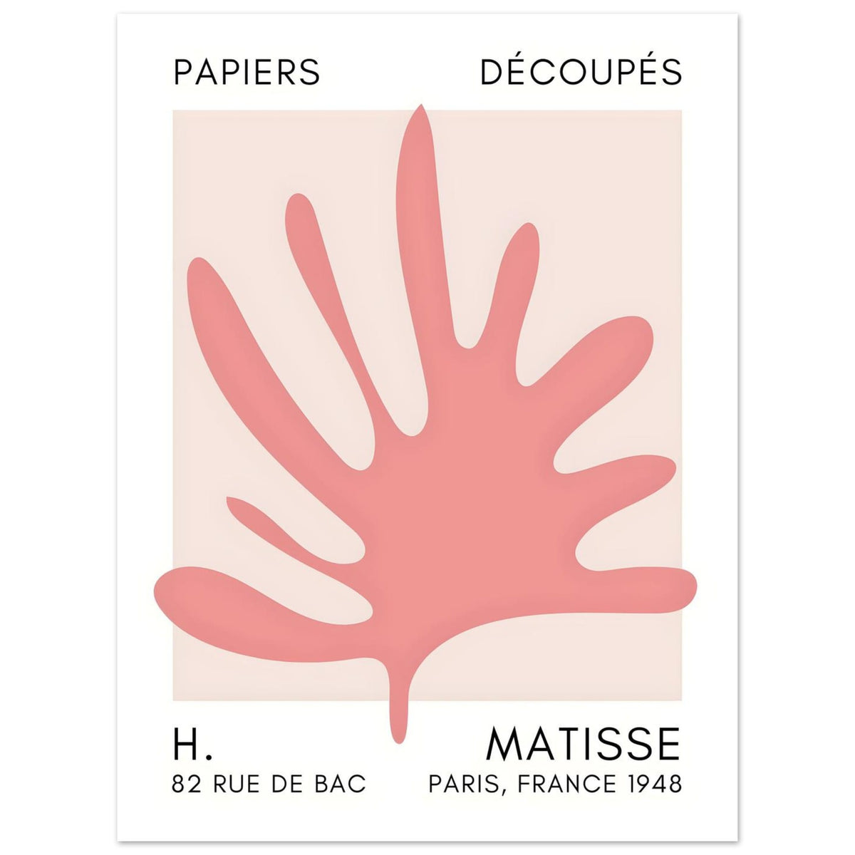 Artfulprints Poster Matisse – Coral drift taupe  - 30x40 cm - Taupe