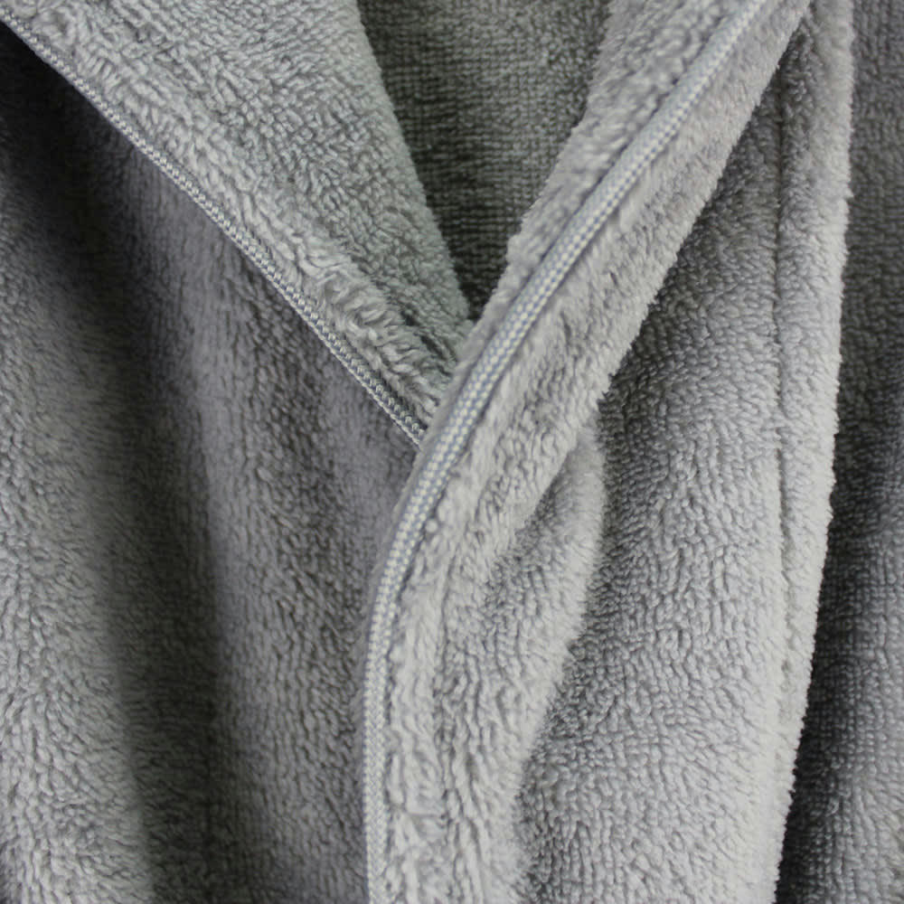 TEDDY PERLE - Peignoir  coton & autres fibres gris S