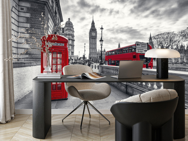 Fototapeta Londyńska budka telefoniczna 200x140cm